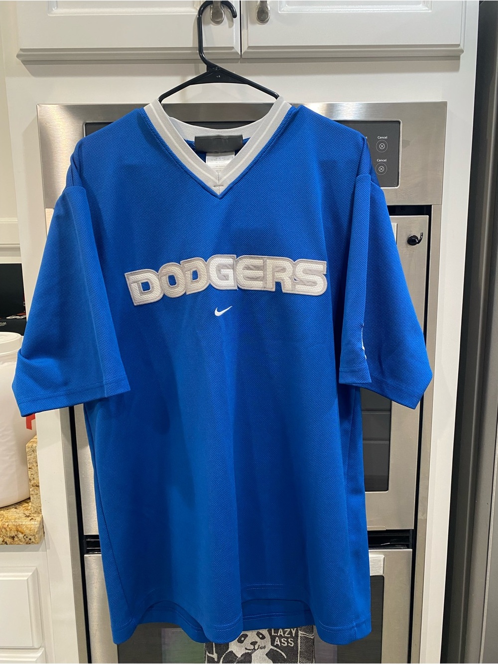 Men’s Size L- Nike Royal Blue “Dodgers” Mesh V-Neck Jersey